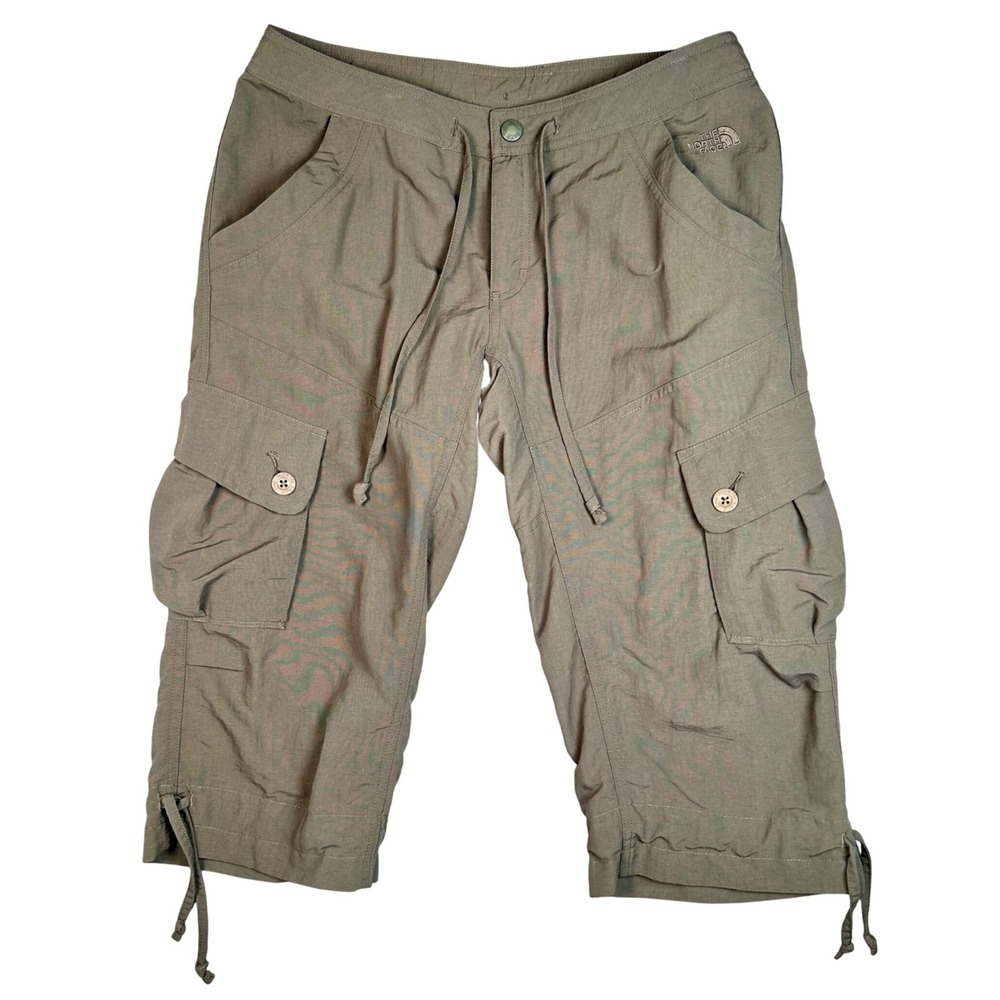 The North Face Paramount Propel Capri Pants Womens 10 Green Nylon Cargo Hiking
